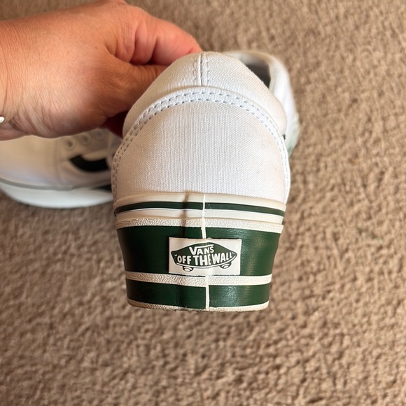 Vans White and Green Platform Shoes - Picture 2 of 7